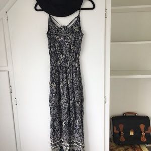 Flared Retro Floral Jumpsuit